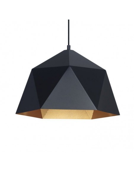 Leuk Charti Negro Metal Colgante E27 230 X 380mm